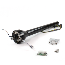 Roadster Column Black 2.5" Drop Push Button WH  - Part Number: HEXCB3XXX025XPWH0