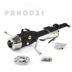 Keyed Tilt Column Black - Column Shift O/D FLR MNT 2.5" Drop 6 Hole Push Button OR  - Part Number: HEXCB1KBO1256POR0