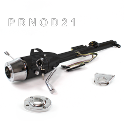 Keyed Tilt Column Black - Column Shift O/D FLR MNT 2.5" Drop 6 Hole  - Part Number: HEXCB1KBO1256X0