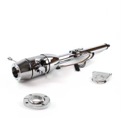 Keyed Tilt Column Chrome - Floor Shift FLR MNT 2.5" Drop 6 Hole  - Part Number: HEXCC2KXX1256X0