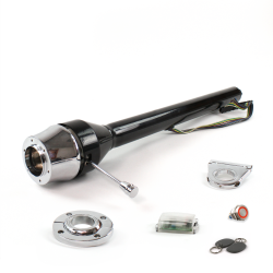 Roadster Column Black FLR MNT 2.5" Drop 6 Hole Push Button RD w/ RFID - Part Number: HEXCB3XXX1256PRD1