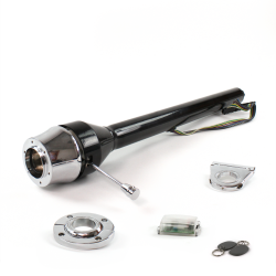 Roadster Column Black FLR MNT 2.5" Drop 6 Hole Push Button w/ RFID - Part Number: HEXCB3XXX1256PXX1