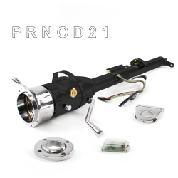 Keyed Tilt Column Black - Column Shift O/D FLR MNT 2.5" Drop 9 Hole Push Button OR  - Part Number: HEXCB1KBO1259POR0