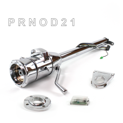 Tilt Column Chrome - Column Shift O/D FLR MNT 3.5" Drop 9 Hole Push Button  - Part Number: HEXCC1XCO1359PXX0