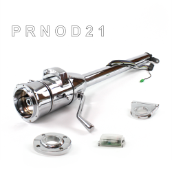 Tilt Column Chrome - Column Shift O/D FLR MNT 2.5" Drop 9 Hole Push Button  - Part Number: HEXCC1XCO1259PXX0