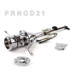 Keyed Tilt Column Chrome - Column Shift O/D FLR MNT 2.5" Drop 9 Hole  - Part Number: HEXCC1KCO1259X0