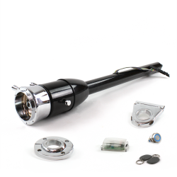 Tilt Column Black - Floor Shift FLR MNT 3.5" Drop 9 Hole Push Button BL w/ RFID - Part Number: HEXCB2XXX1359PBL1