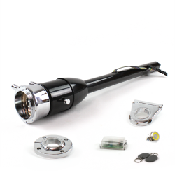 Tilt Column Black - Floor Shift FLR MNT 3.5" Drop 9 Hole Push Button YL w/ RFID - Part Number: HEXCB2XXX1359PYL1