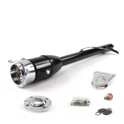 Tilt Column Black - Floor Shift FLR MNT 3.5" Drop 9 Hole Push Button RD w/ RFID - Part Number: HEXCB2XXX1359PRD1