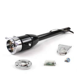 Tilt Column Black - Floor Shift FLR MNT 3.5" Drop 9 Hole Push Button BL  - Part Number: HEXCB2XXX1359PBL0