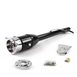 Tilt Column Black - Floor Shift FLR MNT 3.5" Drop 9 Hole Push Button YL  - Part Number: HEXCB2XXX1359PYL0