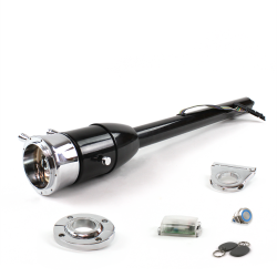 Tilt Column Black - Floor Shift FLR MNT 2.5" Drop 9 Hole Push Button BL w/ RFID - Part Number: HEXCB2XXX1259PBL1