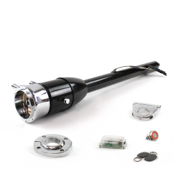 Tilt Column Black - Floor Shift FLR MNT 2.5" Drop 9 Hole Push Button RD w/ RFID - Part Number: HEXCB2XXX1259PRD1