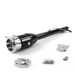 Tilt Column Black - Floor Shift FLR MNT 2.5" Drop 9 Hole Push Button BL  - Part Number: HEXCB2XXX1259PBL0