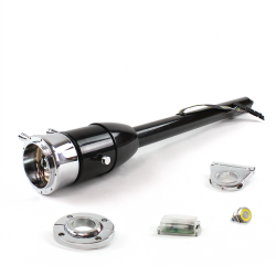 Tilt Column Black - Floor Shift FLR MNT 2.5" Drop 9 Hole Push Button YL  - Part Number: HEXCB2XXX1259PYL0