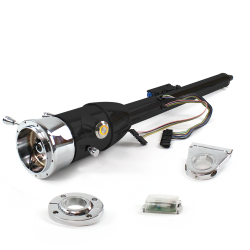 Keyed Tilt Column Black - Floor Shift FLR MNT 3.5" Drop 9 Hole Push Button OR  - Part Number: HEXCB2KXX1359POR0