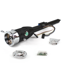 Keyed Tilt Column Black - Floor Shift FLR MNT 2.5" Drop 9 Hole Push Button GN  - Part Number: HEXCB2KXX1259PGN0