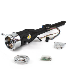 Keyed Tilt Column Black - Floor Shift FLR MNT 2.5" Drop 9 Hole Push Button OR  - Part Number: HEXCB2KXX1259POR0