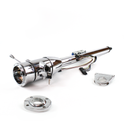 Keyed Tilt Column Chrome - Floor Shift FLR MNT 2.5" Drop 9 Hole  - Part Number: HEXCC2KXX1259X0