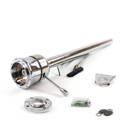 Roadster Column Stainless FLR MNT 2.5" Drop 9 Hole Push Button w/ RFID - Part Number: HEXXX1259PXX1