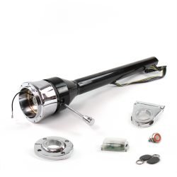 Roadster Column Black FLR MNT 3.5" Drop 9 Hole Push Button RD w/ RFID - Part Number: HEXCB3XXX1359PRD1