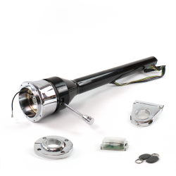 Roadster Column Black FLR MNT 3.5" Drop 9 Hole Push Button w/ RFID - Part Number: HEXCB3XXX1359PXX1