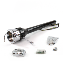 Roadster Column Black FLR MNT 3.5" Drop 9 Hole Push Button BL  - Part Number: HEXCB3XXX1359PBL0