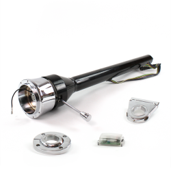 Roadster Column Black FLR MNT 3.5" Drop 9 Hole Push Button  - Part Number: HEXCB3XXX1359PXX0