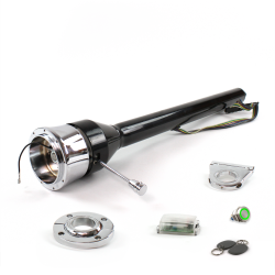 Roadster Column Black FLR MNT 2.5" Drop 9 Hole Push Button GN w/ RFID - Part Number: HEXCB3XXX1259PGN1