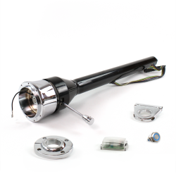 Roadster Column Black FLR MNT 2.5" Drop 9 Hole Push Button BL  - Part Number: HEXCB3XXX1259PBL0