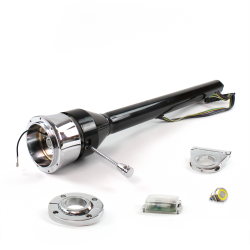 Roadster Column Black FLR MNT 2.5" Drop 9 Hole Push Button YL  - Part Number: HEXCB3XXX1259PYL0