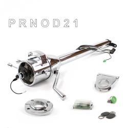 Tilt Column Chrome - Column Shift O/D FLR MNT 3.5" Drop Push Button GN w/ RFID - Part Number: HEXCC1XCO135XPGN1