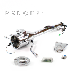 Tilt Column Chrome - Column Shift O/D FLR MNT 3.5" Drop Push Button BL  - Part Number: HEXCC1XCO135XPBL0