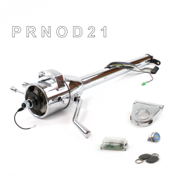 Tilt Column Chrome - Column Shift O/D 3.5" Drop Push Button BL w/ RFID - Part Number: HEXCC1XCO035XPBL1