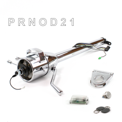 Tilt Column Chrome - Column Shift O/D 3.5" Drop Push Button WH w/ RFID - Part Number: HEXCC1XCO035XPWH1