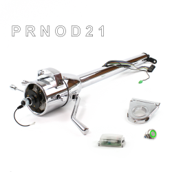 Tilt Column Chrome - Column Shift O/D 3.5" Drop Push Button GN  - Part Number: HEXCC1XCO035XPGN0