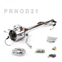 Tilt Column Chrome - Column Shift O/D FLR MNT 2.5" Drop Push Button YL w/ RFID - Part Number: HEXCC1XCO125XPYL1