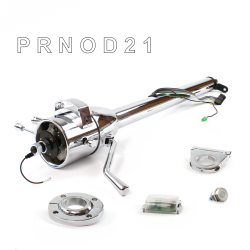 Tilt Column Chrome - Column Shift O/D FLR MNT 2.5" Drop Push Button WH  - Part Number: HEXCC1XCO125XPWH0