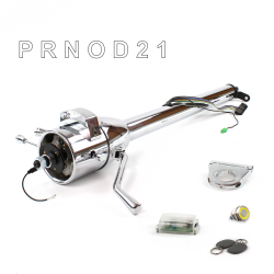 Tilt Column Chrome - Column Shift O/D 2.5" Drop Push Button YL w/ RFID - Part Number: HEXCC1XCO025XPYL1