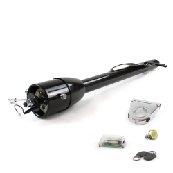 Tilt Column Black - Floor Shift 3.5" Drop Push Button YL w/ RFID - Part Number: HEXCB2XXX035XPYL1