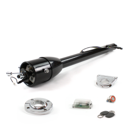 Tilt Column Black - Floor Shift FLR MNT 2.5" Drop Push Button RD w/ RFID - Part Number: HEXCB2XXX125XPRD1