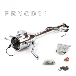 Tilt Column Chrome - Column Shift O/D 3.5" Drop Push Button RD w/ RFID - Part Number: HEXCC1XCO035XPRD1