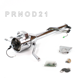 Tilt Column Chrome - Column Shift O/D 2.5" Drop Push Button OR w/ RFID - Part Number: HEXCC1XCO025XPOR1