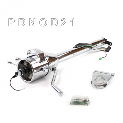 Tilt Column Chrome - Column Shift O/D 3.5" Drop Push Button  - Part Number: HEXCC1XCO035XPXX0