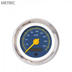 Speedo Ga. Metric Omega Black, Yellow Mod Nedl, Chrome Trm Rings~Style ...