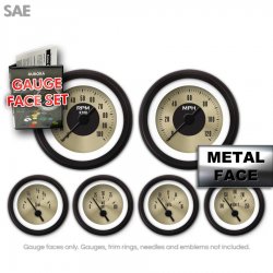 Gauge Face Set - SAE American Classic Gold VI - Part Number: GARFE128