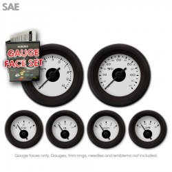 Gauge Face Set - SAE DECO XT Ash - Part Number: GARFE015