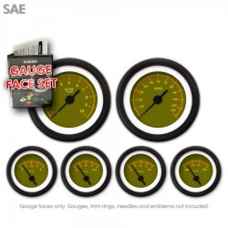Gauge Face Set - SAE Omega Olive - Part Number: GARFE041