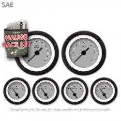 Gauge Face Set - SAE Pegged Gray - Part Number: GARFE053