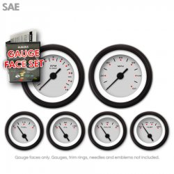 Gauge Face Set - SAE Pegged Ash - Part Number: GARFE054